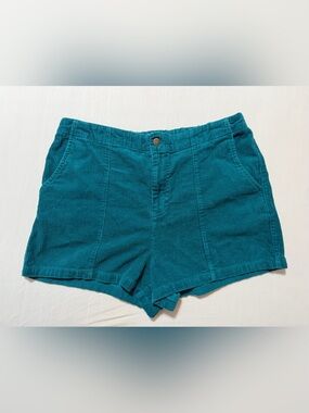 wild fable Teal Corduroy High-Rise Shorts